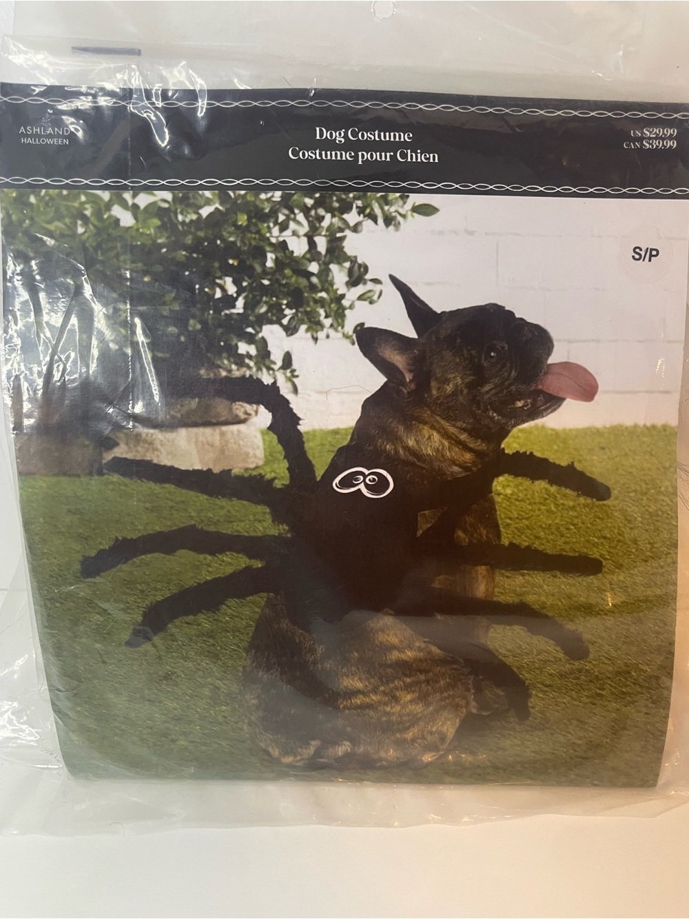 Black Spider Halloween Dog Costume with Plush Legs